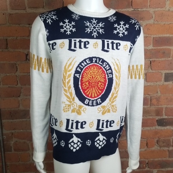 Port and Company Other - RARE 2015 Miller light ugly Christmas sweater